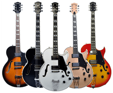 Load image into Gallery viewer, Glen Burton USA hollow body electric guitars in various colors and styles