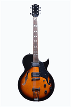 Load image into Gallery viewer, Glen Burton USA Chicago 775 hollow body electric guitar with sunburst finish and rosewood fingerboard
