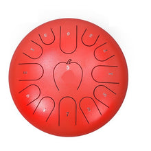 Load image into Gallery viewer, Tongue Drum / Steel Handpan Drum with Accessories 13 Note / 12 Inch - RED
